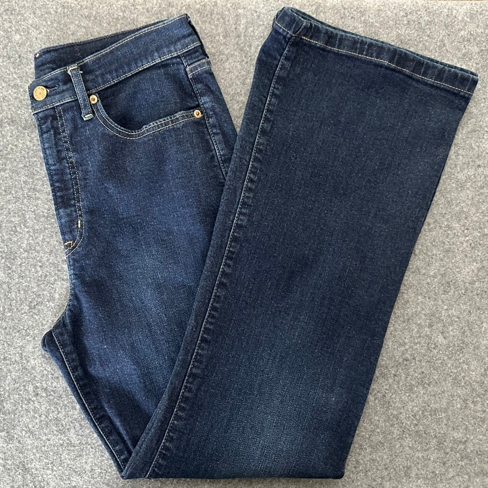Gap High Rise 70s Flare Jeans Womens 31/12R Dark Wash Retro Western Boho Y2K